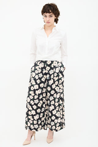 Proenza Schouler Floral Print Wide Leg Pants