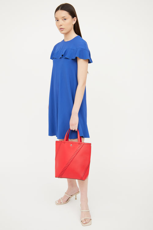 Proenza Schouler Red Hex Whipstitch Tote Bag