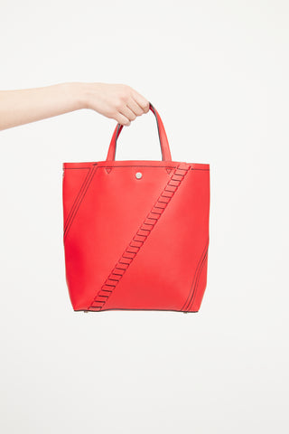 Proenza Schouler Red Hex Whipstitch Tote Bag