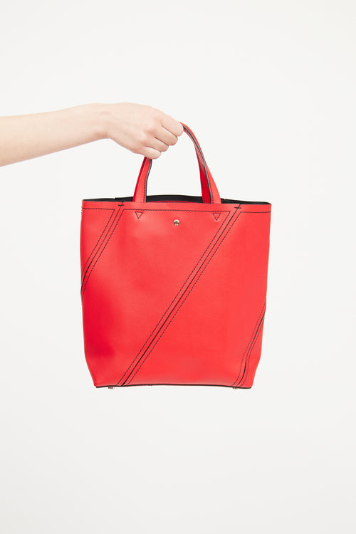 Proenza Schouler Red Hex Whipstitch Tote Bag