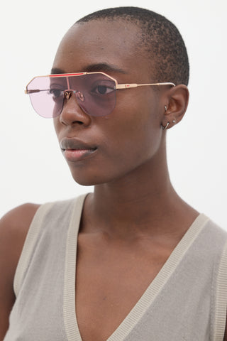 Projekt Product Pink 
Rose Gold AU2 C8PG Shield Sunglasses