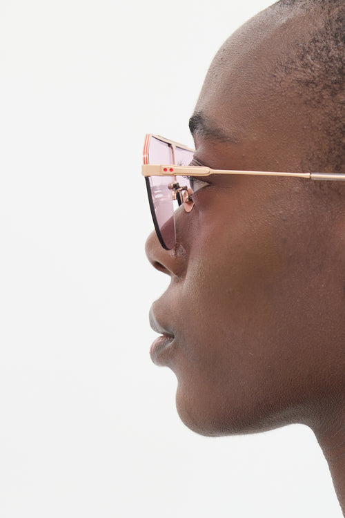 Projekt Product Pink 
Rose Gold AU2 C8PG Shield Sunglasses