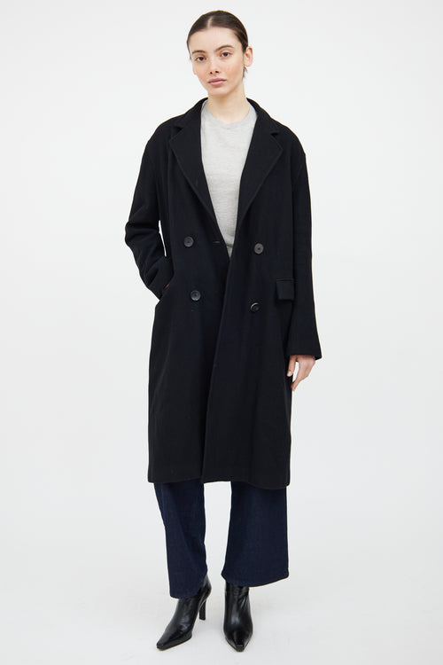 Emilio Pucci Black Wool Double Breasted Coat