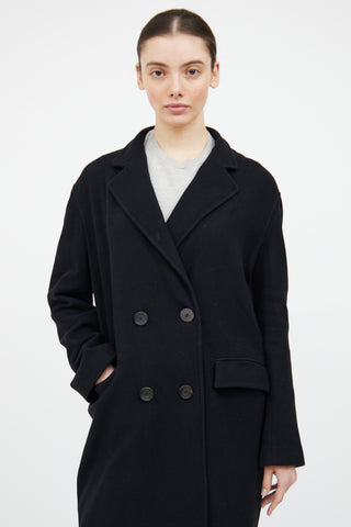 Emilio Pucci Black Wool Double Breasted Coat