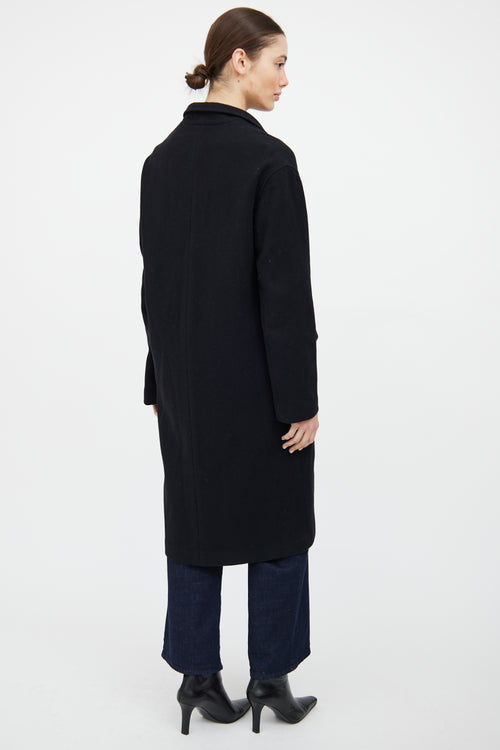 Emilio Pucci Black Wool Double Breasted Coat