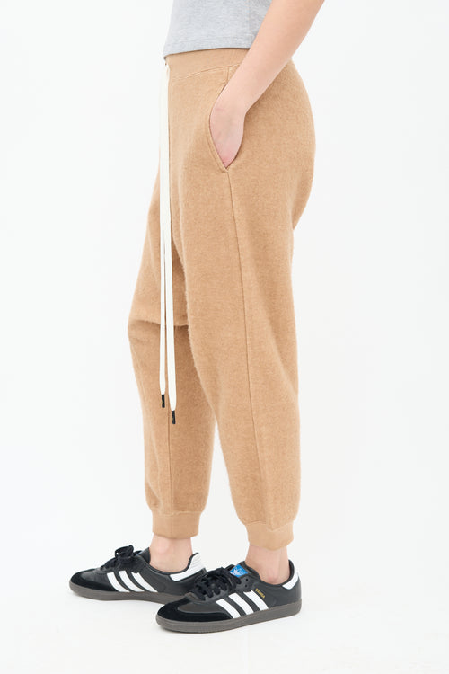 R13 Beige Drop Seat Twister Sweatpant