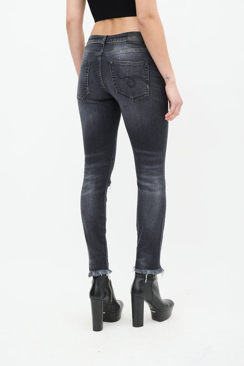 R13 Black Biker Boy Skinny Jeans