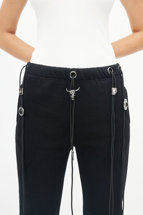 R13 Black Bolo Tie Sweatpant