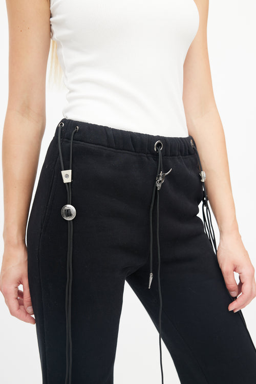 R13 Black Bolo Tie Sweatpant