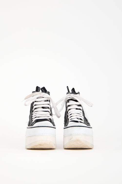 R13 Black Canvas Courtney Sneaker