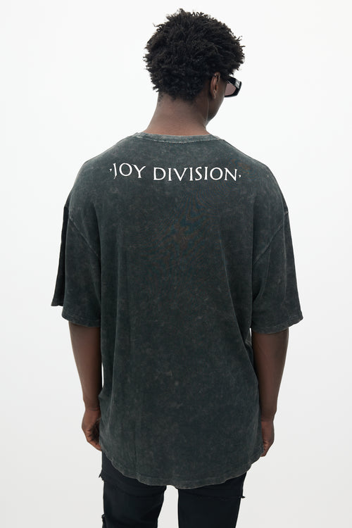 R13 Black Oversized Joy Division Band T-shirt