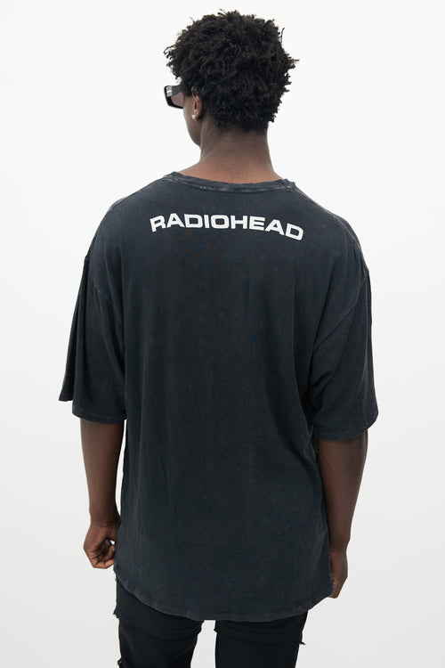 R13 Black Oversized Radiohead Band T-shirt