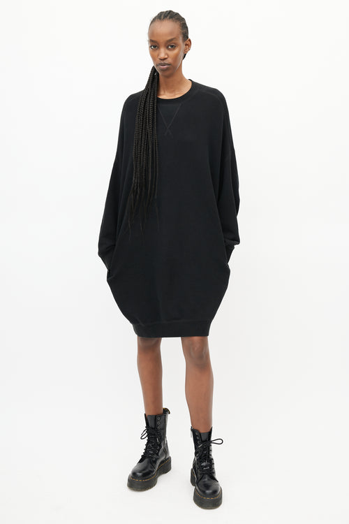 R13 Black Sweatshirt Dress