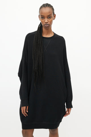 R13 Black Sweatshirt Dress