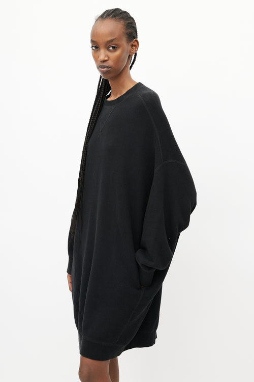 R13 Black Sweatshirt Dress