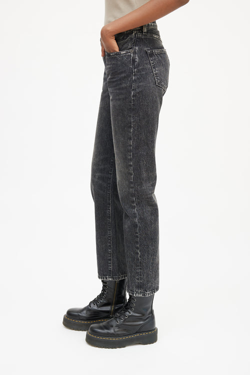 R13 Black Washed Courtney Slim Jean