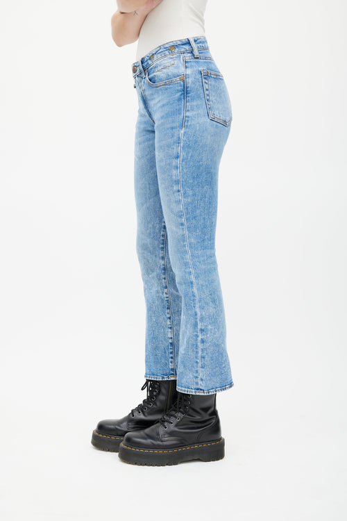 R13 Light Wash Jasper Stretch Kick Fit Jeans