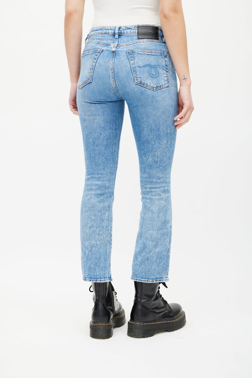 R13 Light Wash Jasper Stretch Kick Fit Jeans