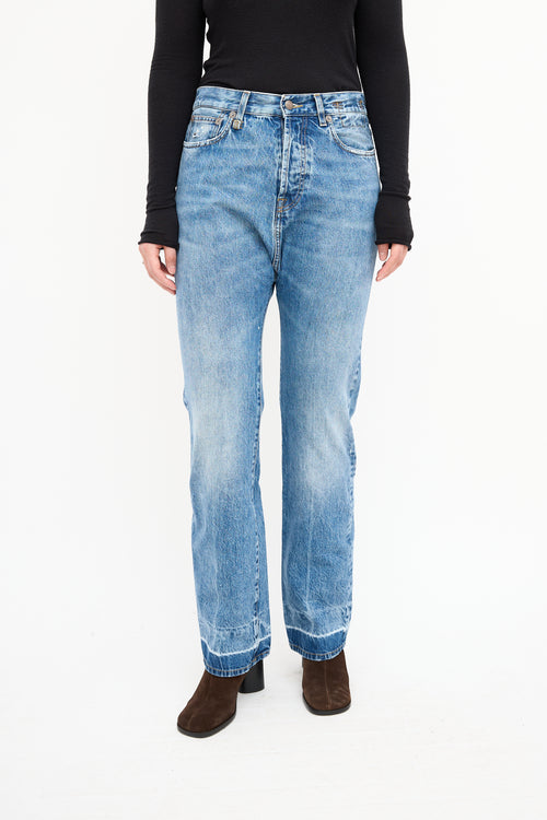 R13 Medium Wash Izzy Drop Jeans