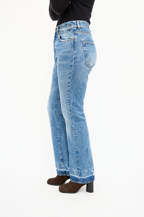 R13 Medium Wash Izzy Drop Jeans