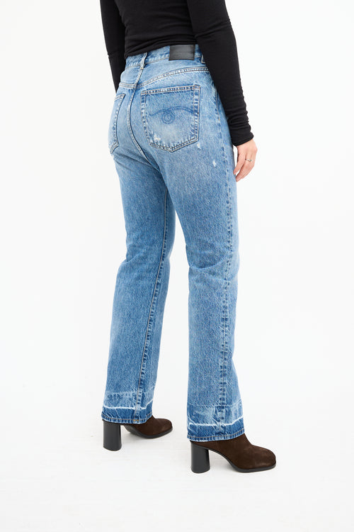 R13 Medium Wash Izzy Drop Jeans