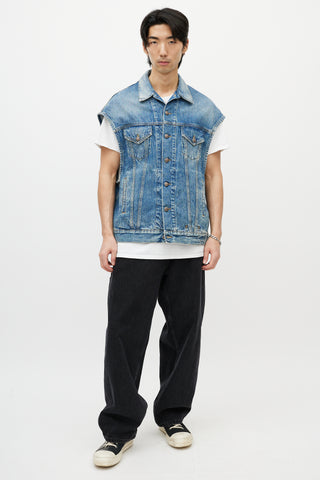 R13 Blue Oversized Denim Vest