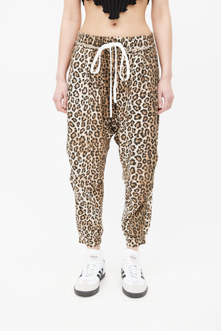 R13 Brown Print Drop Seat Sweatpant