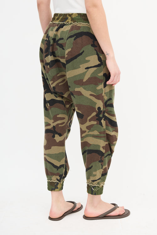 R13 Camo Drop Seat Harem Sweatpants