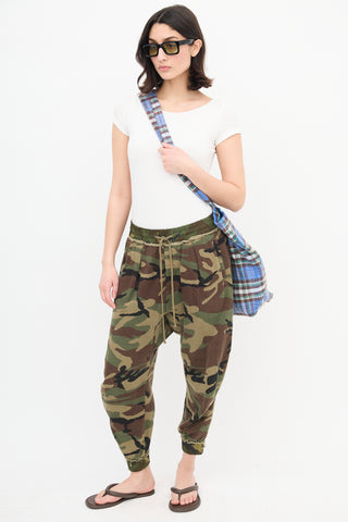 R13 Camo Drop Seat Harem Sweatpants