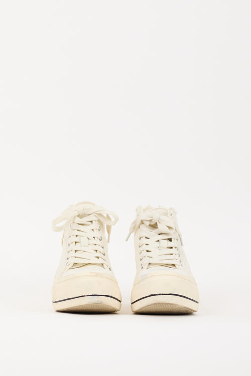 R13 Cream Canvas 
Rubber Kurt Platform Sneaker