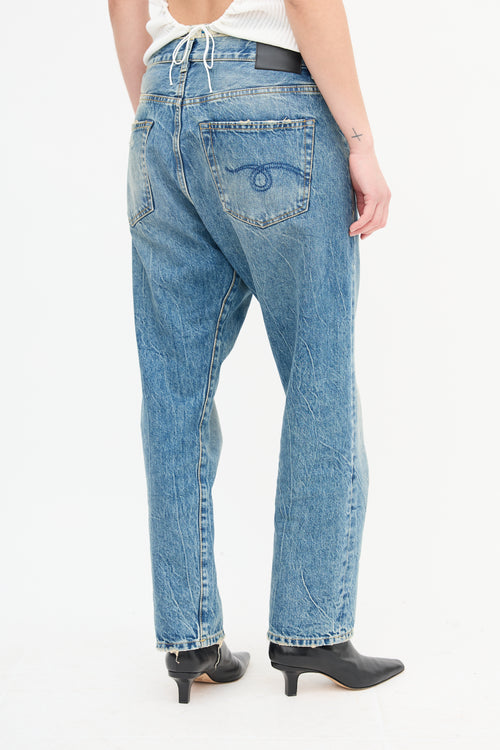 R17 Cross Straight Leg Jeans