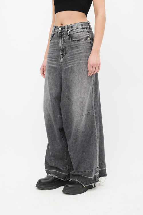 R13 Dark Grey Vintage Wash Jesse Jeans