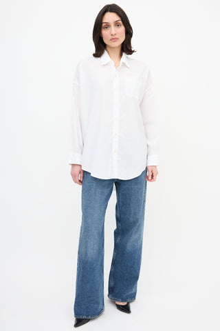 R13 Drop Neck Oxford Shirt