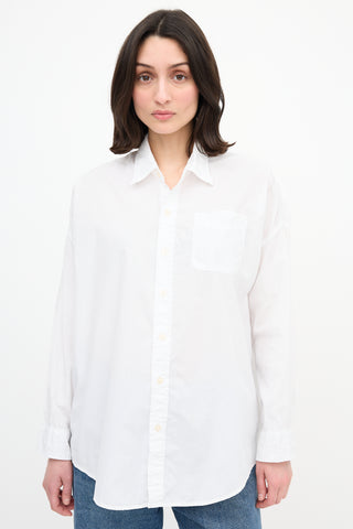 R13 Drop Neck Oxford Shirt