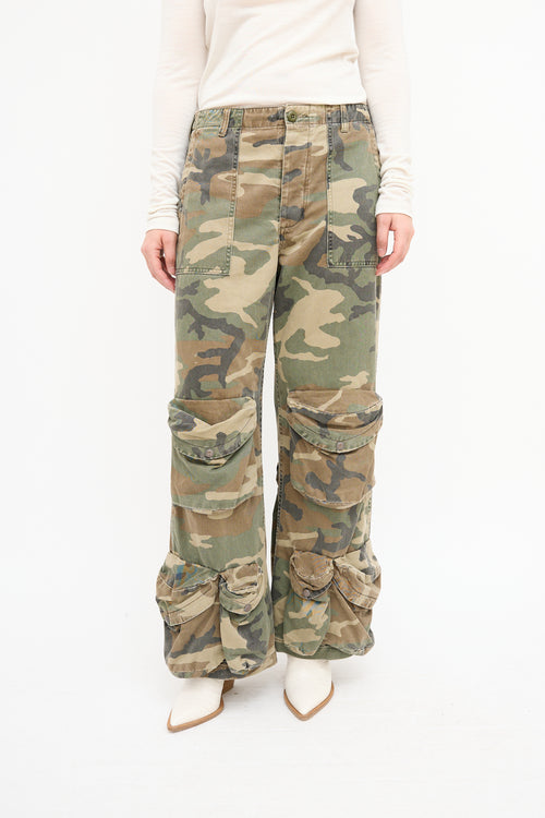 R13 Green Utility Cargo Pant