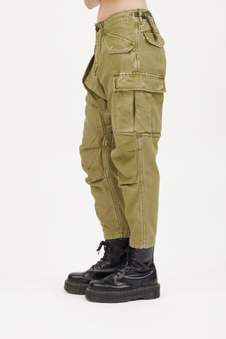 R13 Green Drop Seat Cargo Pant