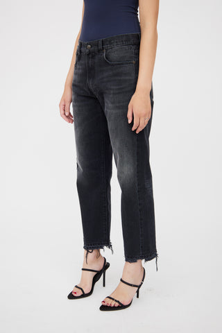 R13 Black Jake Loose Fit Boyfriend Jeans