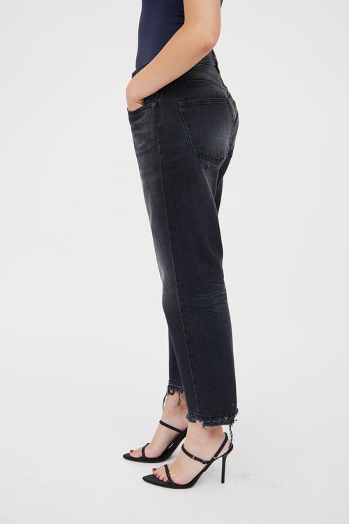 R13 Black Jake Loose Fit Boyfriend Jeans