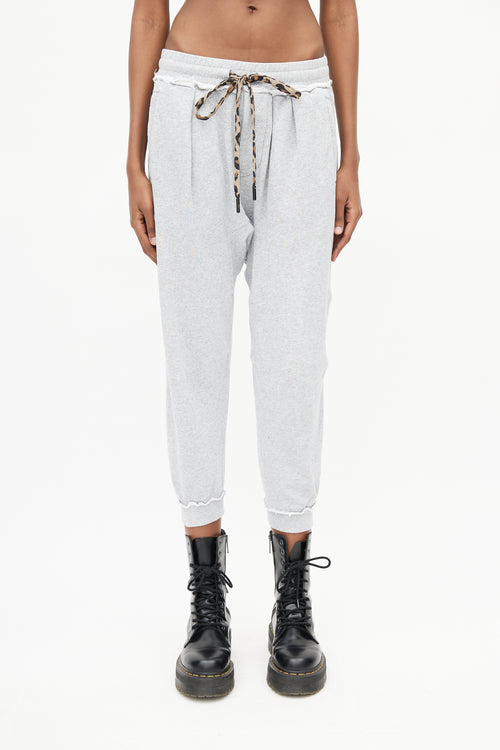 R13 Grey Drop Seat Sweatpant