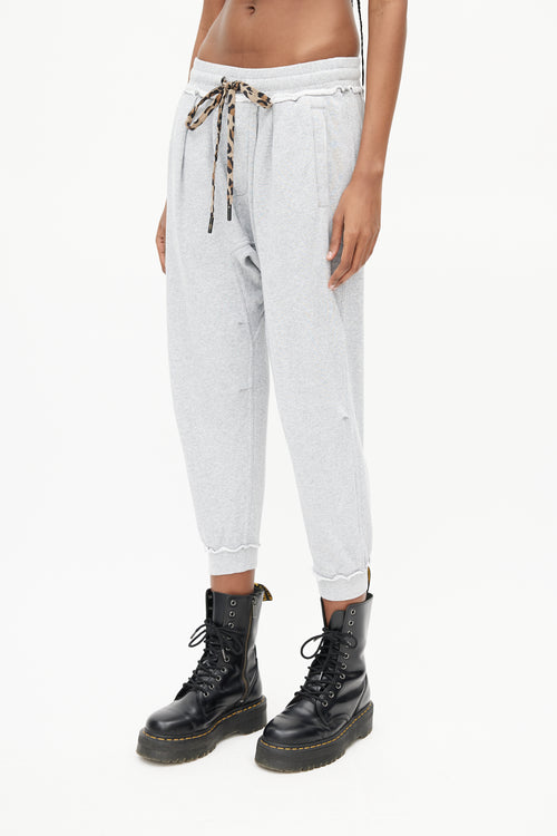 R13 Grey Drop Seat Sweatpant