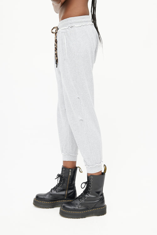 R13 Grey Drop Seat Sweatpant