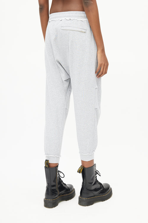 R13 Grey Drop Seat Sweatpant