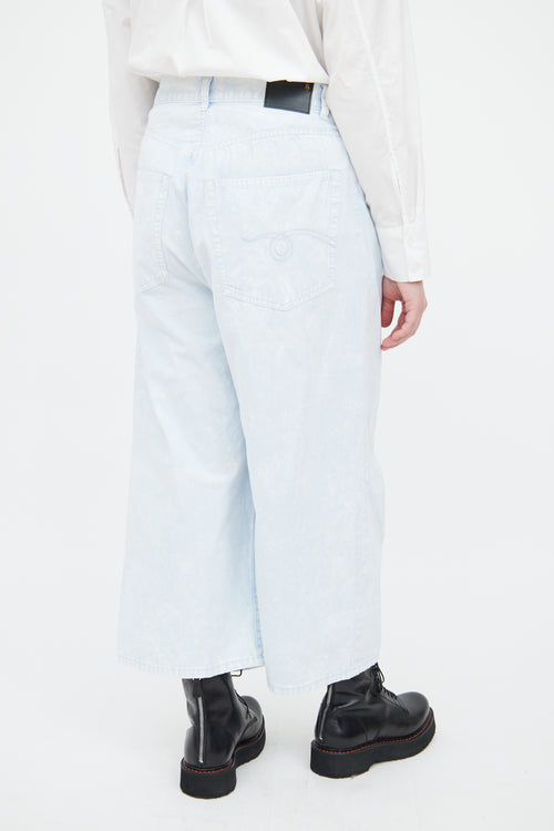 R13 Blue Cloudy Cropped Jeans