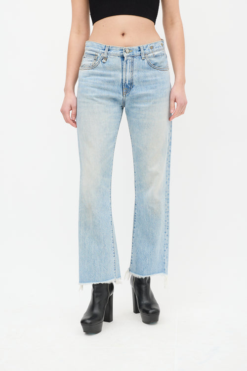 R13 Light Wash Bowie Straight Leg Jeans