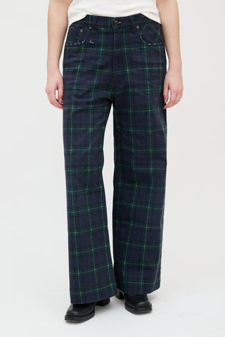 R13 Lisa Baggy Tartan Jeans