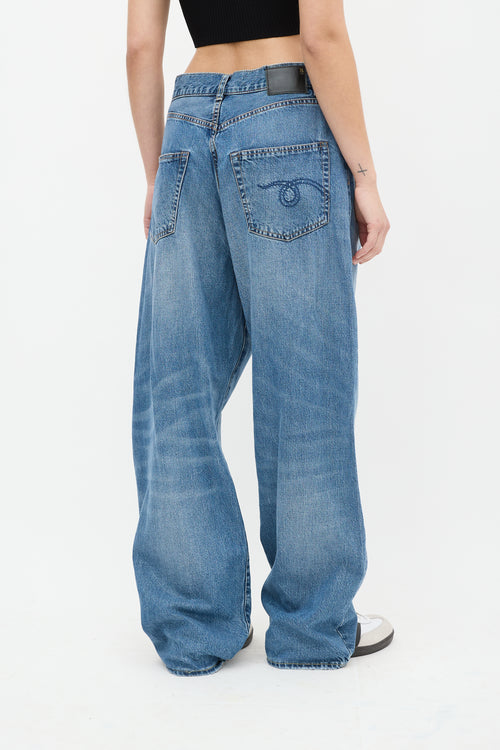 R13 Medium Wash Alan Blue Venti Jeans