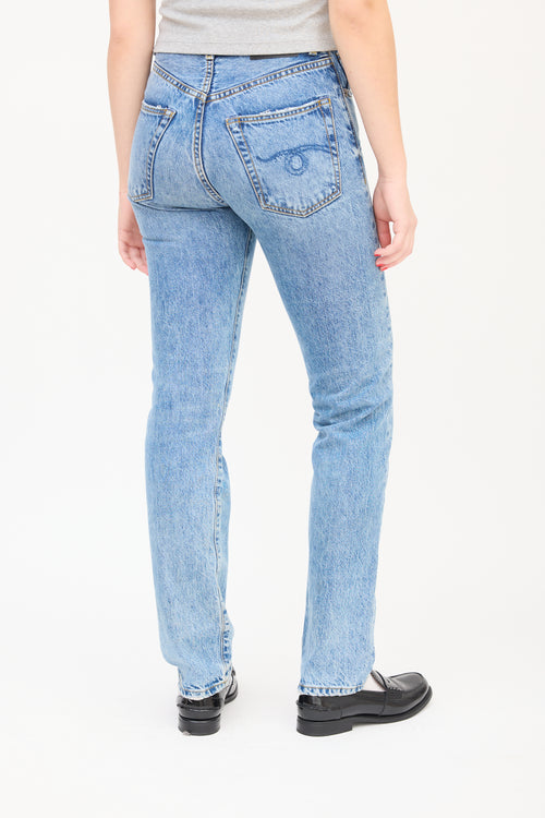 R13 Medium Wash Benji Axl Slim Jeans