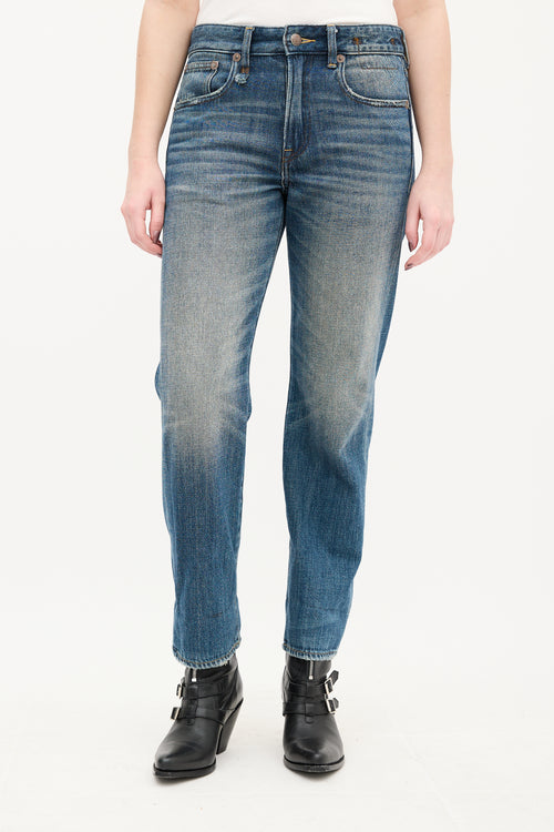 R13 Medium Wash Romeo Straight Leg Denim