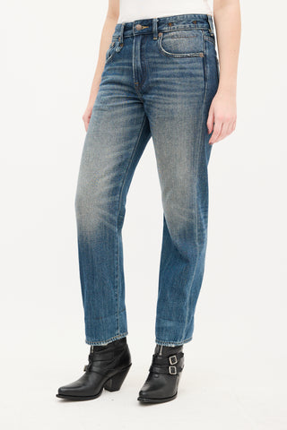 R13 Medium Wash Romeo Straight Leg Denim