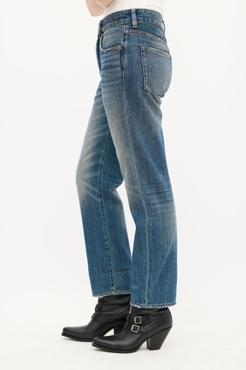 R13 Medium Wash Romeo Straight Leg Denim